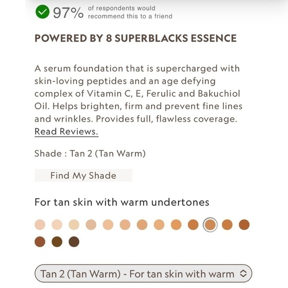 Yensa TAN 2 Super Serum Silk Foundation | Tan Warm | NEW | 30mL Full Size | BNIB - Picture 6 of 16